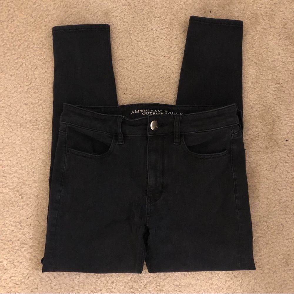 AE black hi-rise jegging